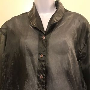 Vintage ESPRIT  metallic buttoned blouse size S